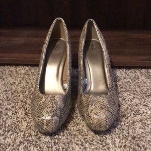 Snake-print 3” Heels